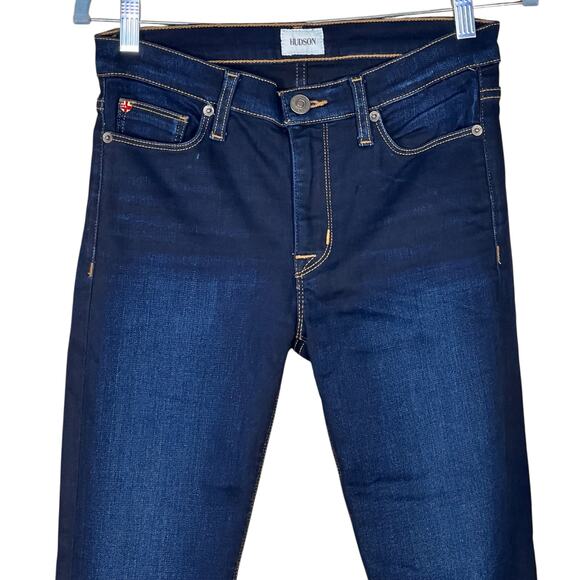 Hudson Women’s Nico Mid-Rise Super Skinny Dark Wash Jeans Size 27 EUC - Picture 2 of 11